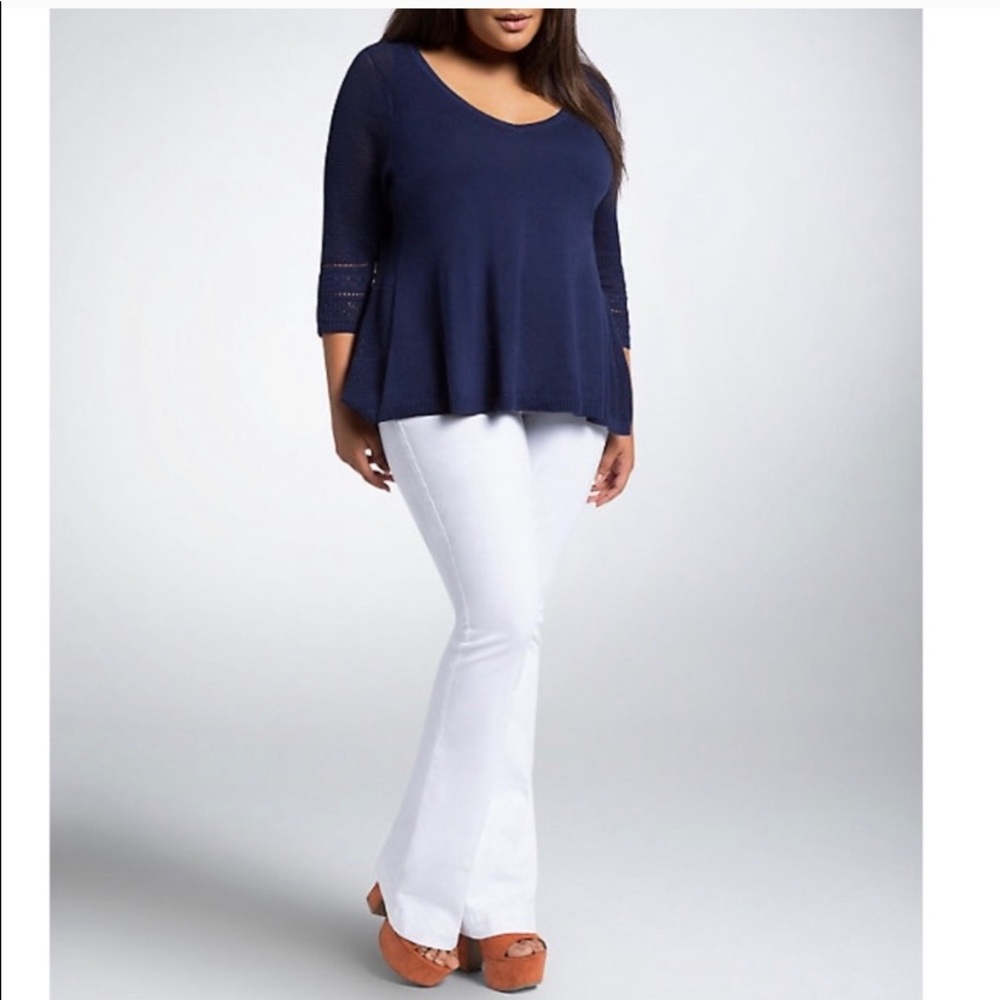 Torrid white wash flared jeans (tall)